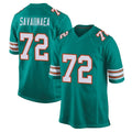 Cooneas M.Dolphins #72 Jonah Savaiinaea Player Aqua Alternate Home Game Stitched Jerseys