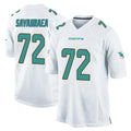 Cooneas M.Dolphins #72 Jonah Savaiinaea Player White Home Game Stitched Jerseys