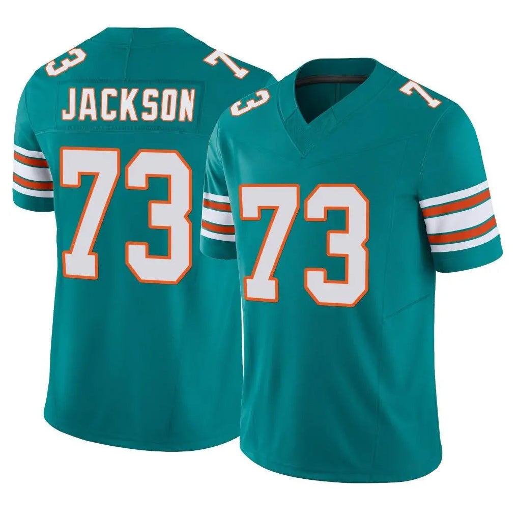 Cooneas M.Dolphins #73 Austin Jackson Player Aqua Limited Alternate Vapor F.U.S.E. Home Game Stitched Jerseys