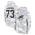 Cooneas M.Dolphins #73 Austin Jackson Player Arctic Camo Salute to Service Hoodies Limited Game Stitched Jerseys