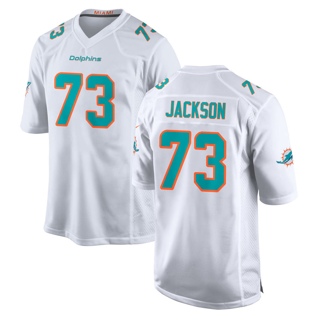 Cooneas M.Dolphins #73 Austin Jackson Player White Limited Home Game Stitched Jerseys