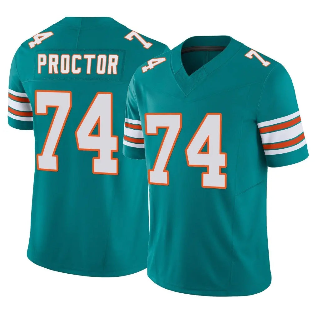 Cooneas M.Dolphins #74 Kadyn Proctor Player Aqua Limited Alternate Vapor F.U.S.E. Home Game Stitched Jerseys