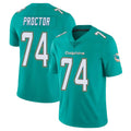 Cooneas M.Dolphins #74 Kadyn Proctor Player Aqua Limited Vapor Untouchable Home Game Stitched Jerseys