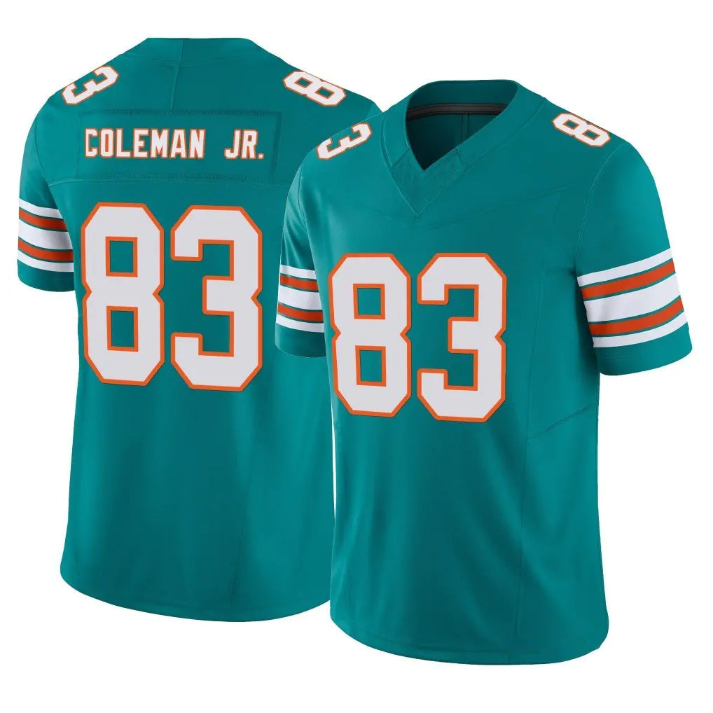 Cooneas M.Dolphins #83 Kevin Coleman Jr. Player Aqua Limited Alternate Vapor F.U.S.E. Home Game Stitched Jerseys