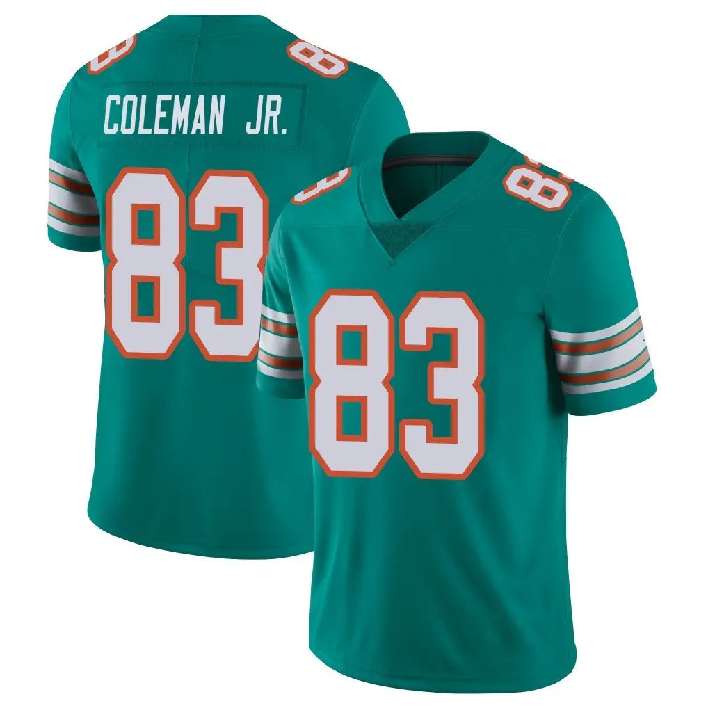 Cooneas M.Dolphins #83 Kevin Coleman Jr. Player Aqua Limited Alternate Vapor Untouchable Home Game Stitched Jerseys
