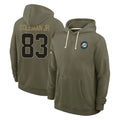 Cooneas M.Dolphins #83 Kevin Coleman Jr. Player Olive Salute to Service Pullover Hoodies Limited Stitched Jerseys