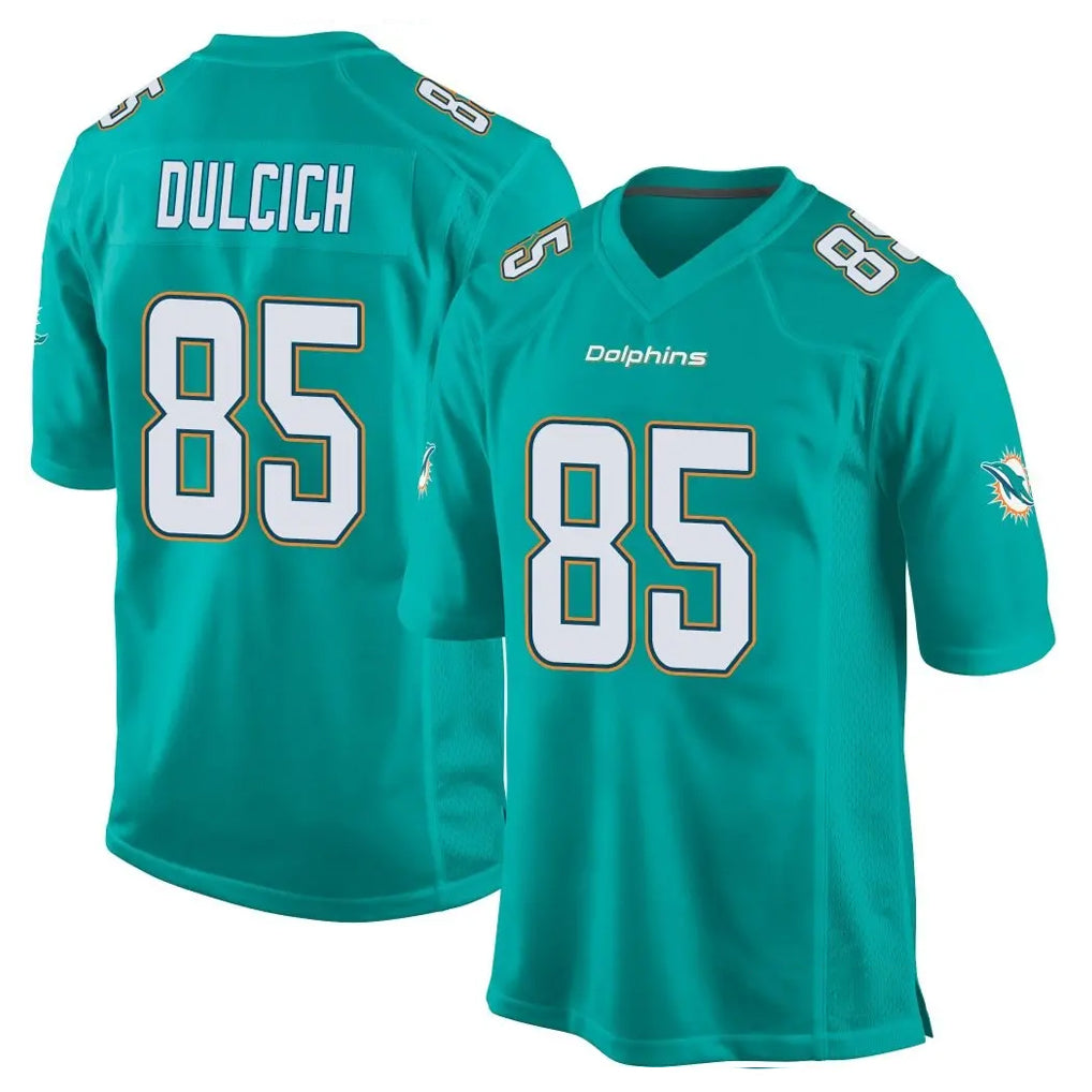 Cooneas M.Dolphins #85 Greg Dulcich Player Aqua Team Color Home Game Stitched Jerseys
