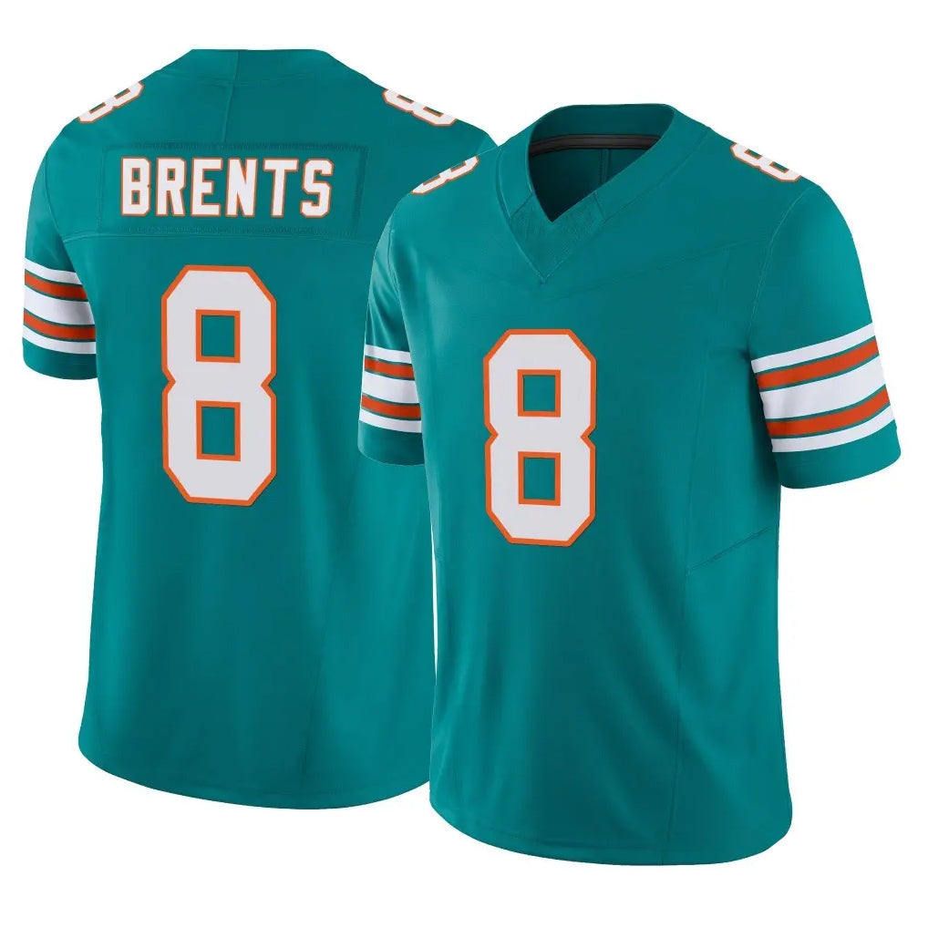 Cooneas M.Dolphins #8 JuJu Brents Player Aqua Limited Alternate Vapor F.U.S.E. Home Game Stitched Jerseys