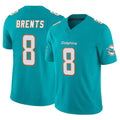 Cooneas M.Dolphins #8 JuJu Brents Player Aqua Limited Vapor F.U.S.E. Home Game Stitched Jerseys
