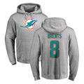 Cooneas M.Dolphins #8 JuJu Brents Player Gray LOGO Pullover Hoodies Limited Stitched Jerseys