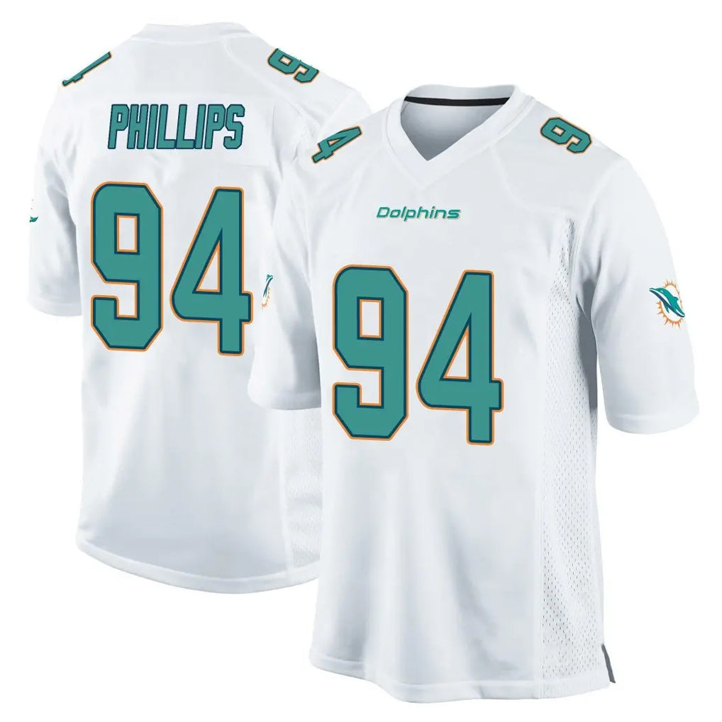 Cooneas M.Dolphins #94 Jordan Phillips Player White Home Game Stitched Jerseys