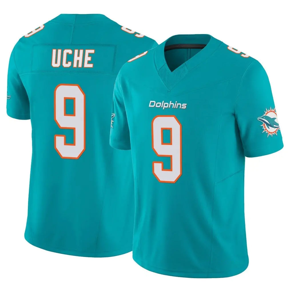 Cooneas M.Dolphins #9 Joshua Uche Player Aqua Limited Vapor F.U.S.E. Home Game Stitched Jerseys