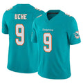 Cooneas M.Dolphins #9 Joshua Uche Player Aqua Limited Vapor F.U.S.E. Home Game Stitched Jerseys