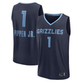 Cooneas M.Grizzlies #1 Scotty Pippen Jr. Navy Fast Break Replica Player Stitched Jerseys- Icon Edition