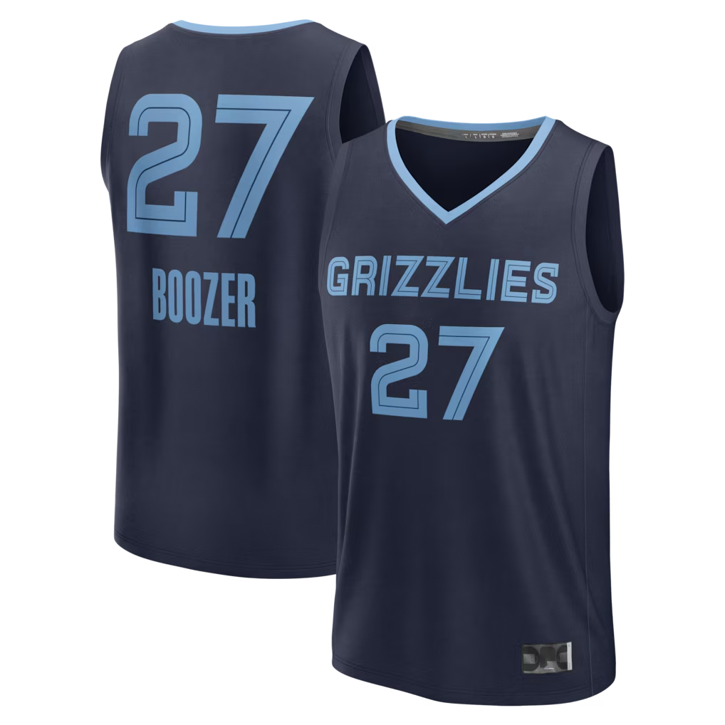 Cooneas M.Grizzlies #27 Cameron Boozer Navy Draft First Round Pick Fast Break Stitched Jerseys- Icon Edition