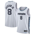 Cooneas M.Grizzlies #8 Jaren Jackson Jr. White 2025-2026 Swingman Stitched Jerseys- City Edition