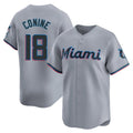 Cooneas M.Marlins #18 Griffin Conine Player Gray Home Limited Stitched Jerseys