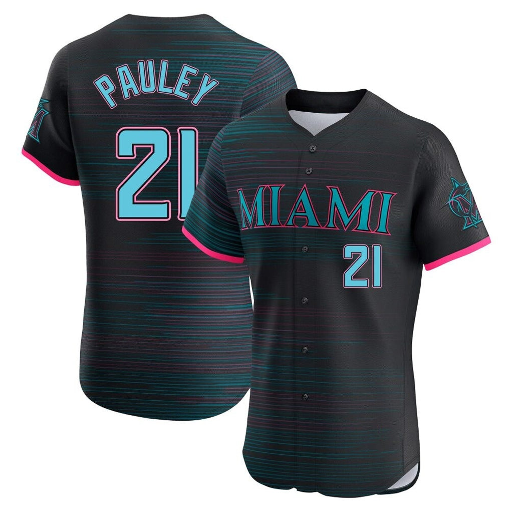Cooneas M.Marlins #21 Graham Pauley Player Black City Connect Home Limited Elite Stitched Jerseys
