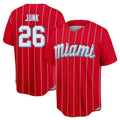 Cooneas M.Marlins #26 Janson Junk Player Red City Connect Home Game Stitched Jerseys