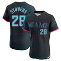 Cooneas M.Marlins #28 Kyle Stowers Player Black City Connect Home Limited Elite Stitched Jerseys