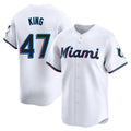Cooneas M.Marlins #47 John King Player White  Home Limited Stitched Jerseys