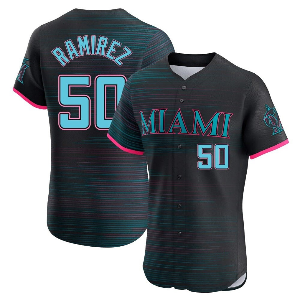 Cooneas M.Marlins #50 Agustin Ramirez Player Black City Connect Home Limited Elite Stitched Jerseys