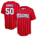 Cooneas M.Marlins #50 Agustin Ramirez Player Red City Connect Home Game Stitched Jerseys