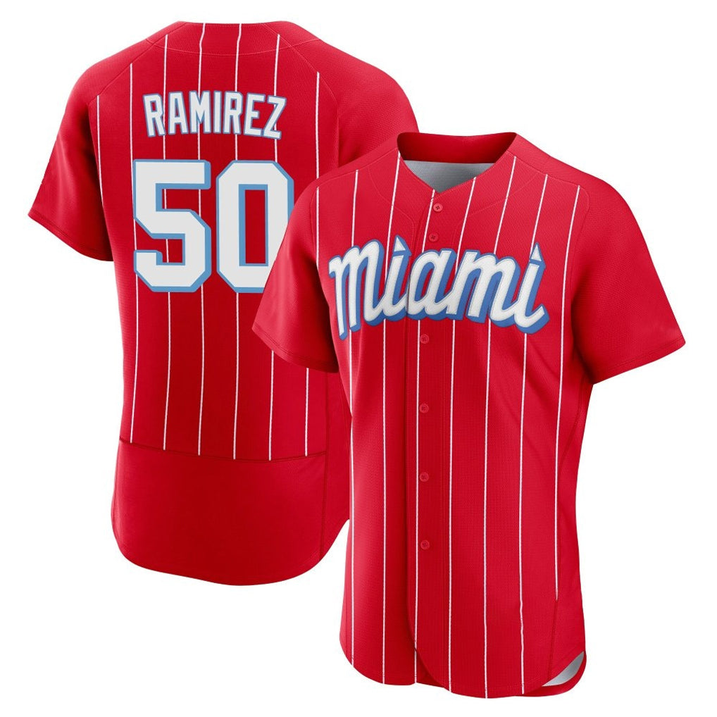 Cooneas M.Marlins #50 Agustin Ramirez Player Red City Connect Home Limited Elite Stitched Jerseys