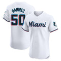 Cooneas M.Marlins #50 Agustin Ramirez Player White  Home Limited Elite Stitched Jerseys