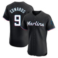Cooneas M.Marlins #9 Xavier Edwards Player Black Vapor Home Limited Elite Stitched Jerseys