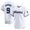 Cooneas M.Marlins #9 Xavier Edwards Player White  Home Limited Stitched Jerseys