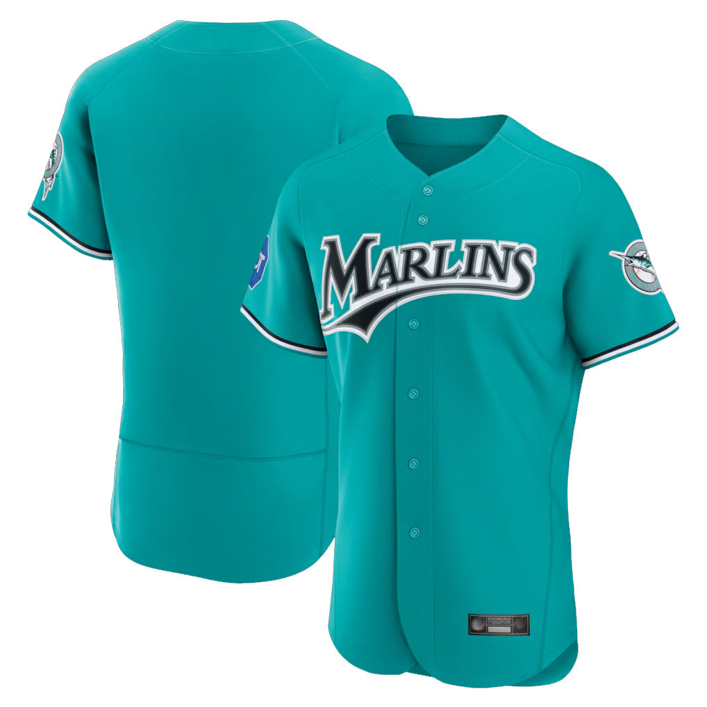 Cooneas M.Marlins Blank Player Teal Mitchell & Ness Cooperstown Collection Limited Elite Stitched Jerseys