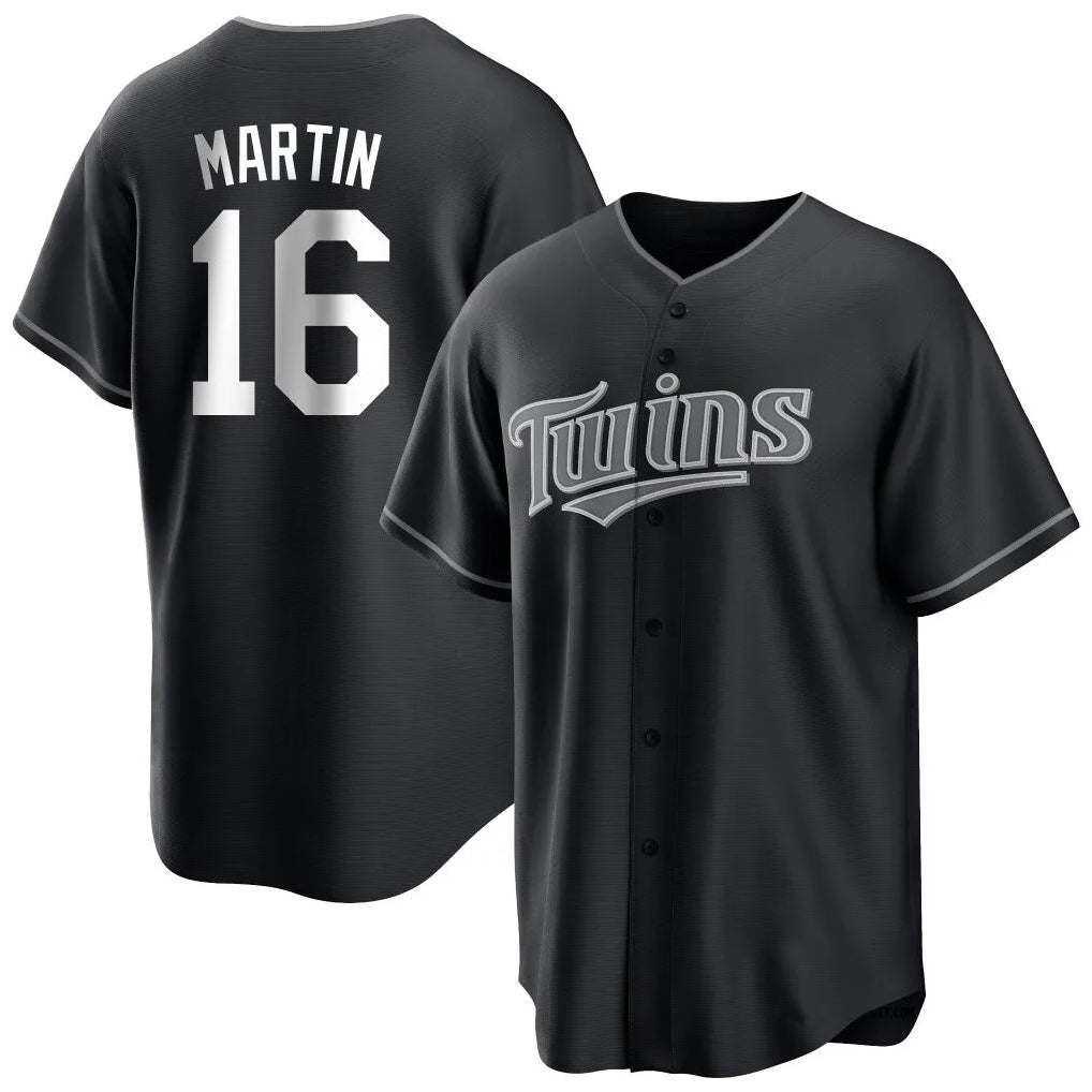 Cooneas M.Twins #16 Austin Martin Player Black Home Game Stitched Jerseys