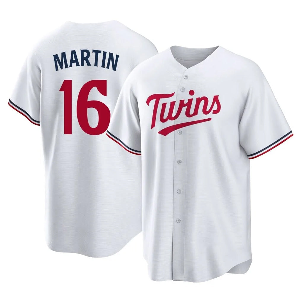 Cooneas M.Twins #16 Austin Martin Player White Home Game Stitched Jerseys