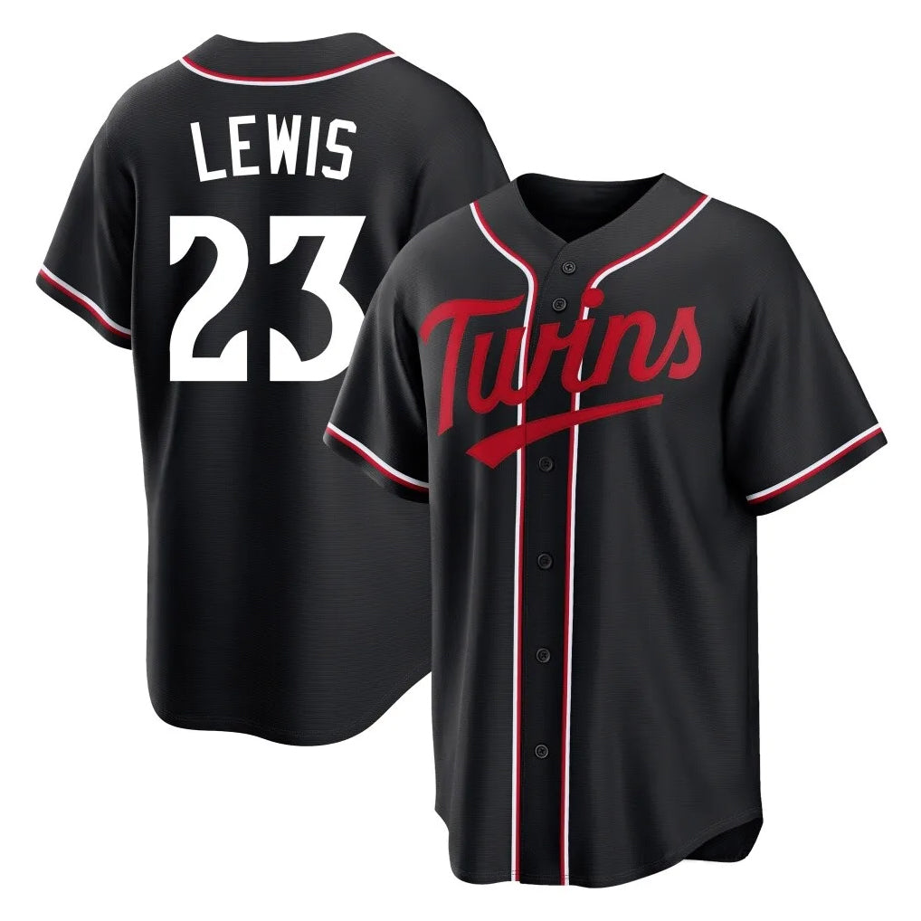 Cooneas M.Twins #23 Royce Lewis Player Black Fashion Out Home Limited Stitched Jerseys