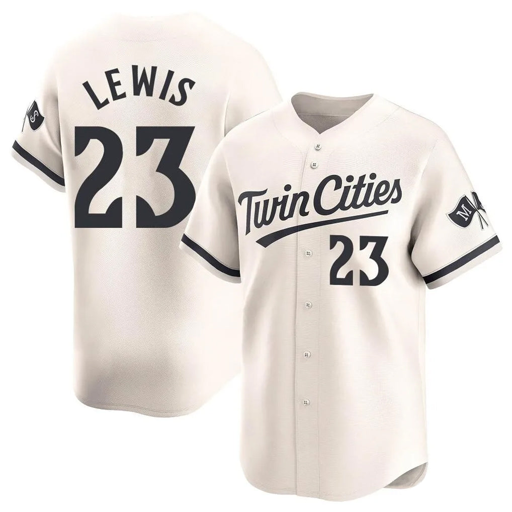 Cooneas M.Twins #23 Royce Lewis Player Cream Home Limited Stitched Jerseys