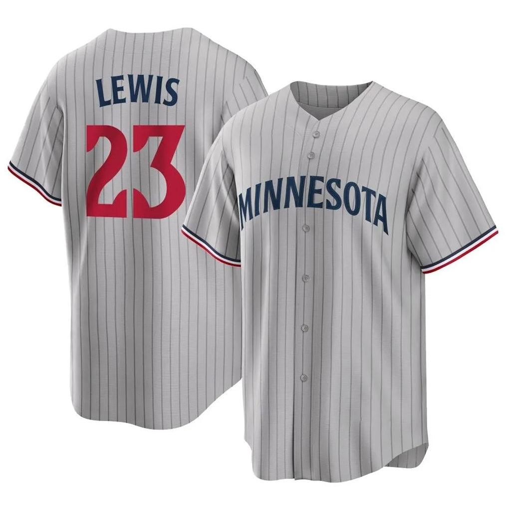 Cooneas M.Twins #23 Royce Lewis Player Gray Game Limited Home Stitched Jerseys