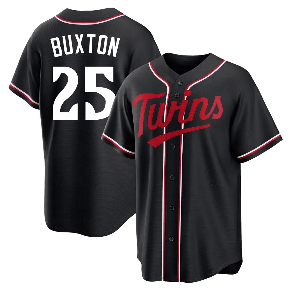 Cooneas M.Twins #25 Byron Buxton Player Black Fashion Out Home Limited Stitched Jerseys