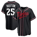 Cooneas M.Twins #25 Byron Buxton Player Black Fashion Out Home Limited Stitched Jerseys