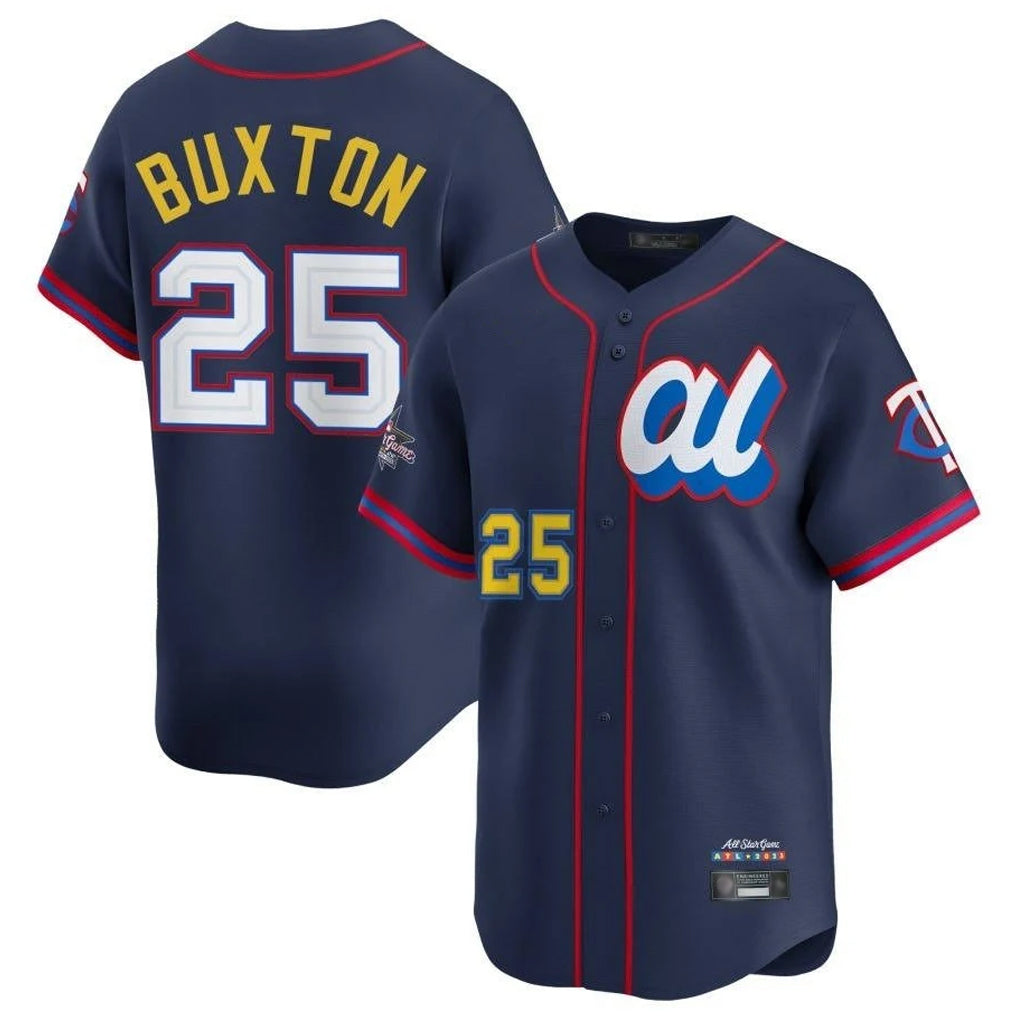 Cooneas M.Twins #25 Byron Buxton Player Navy All-star Game Limited Home Stitched Jerseys