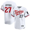 Cooneas M.Twins #27 Ryan Jeffers Player White Home Limited Stitched Jerseys