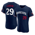Cooneas M.Twins #29 Rod Carew Player Navy Replica Home Limited Elite Stitched Jerseys