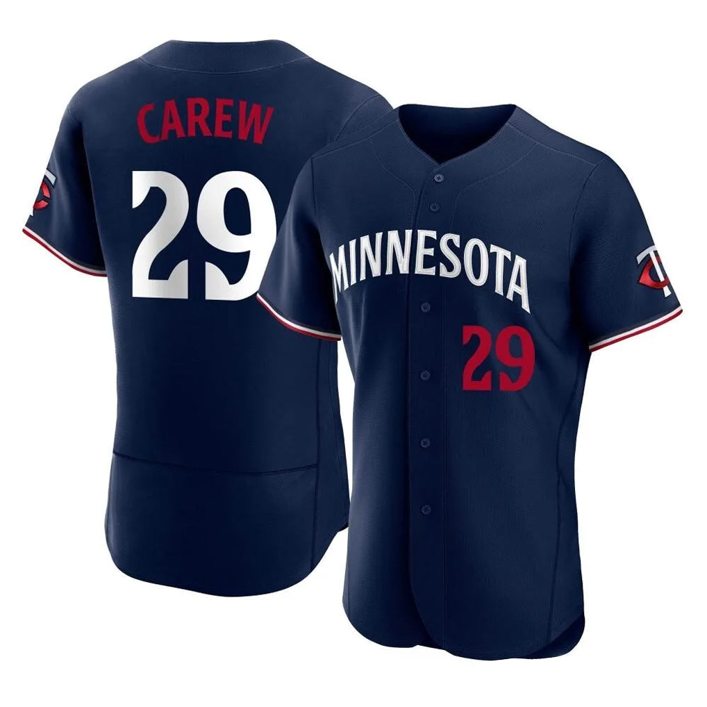 Cooneas M.Twins #29 Rod Carew Player Navy Replica Home Limited Elite Stitched Jerseys