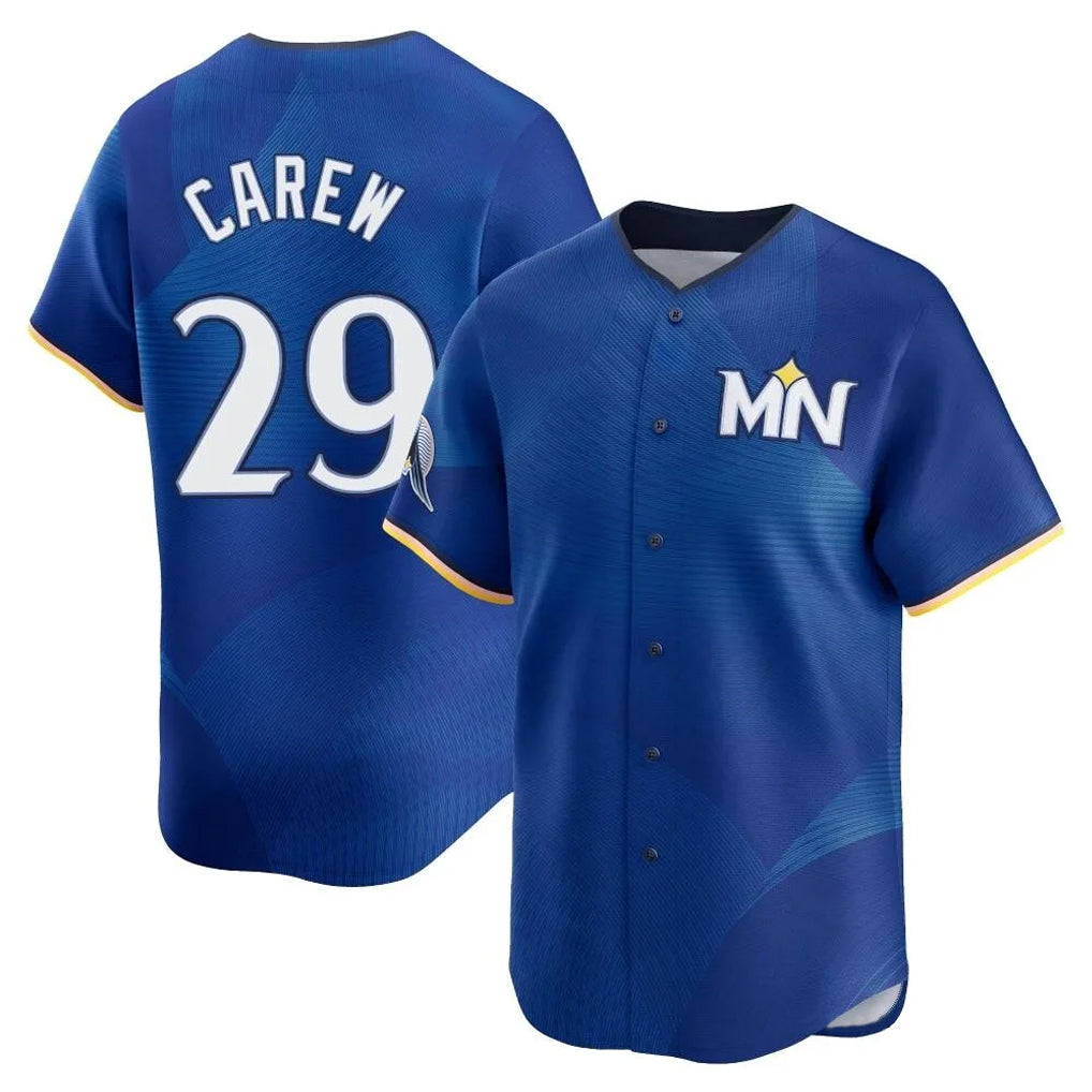 Cooneas M.Twins #29 Rod Carew Player Royal City Connect Limited Home Stitched Jerseys