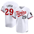 Cooneas M.Twins #29 Rod Carew Player White Home Limited Stitched Jerseys