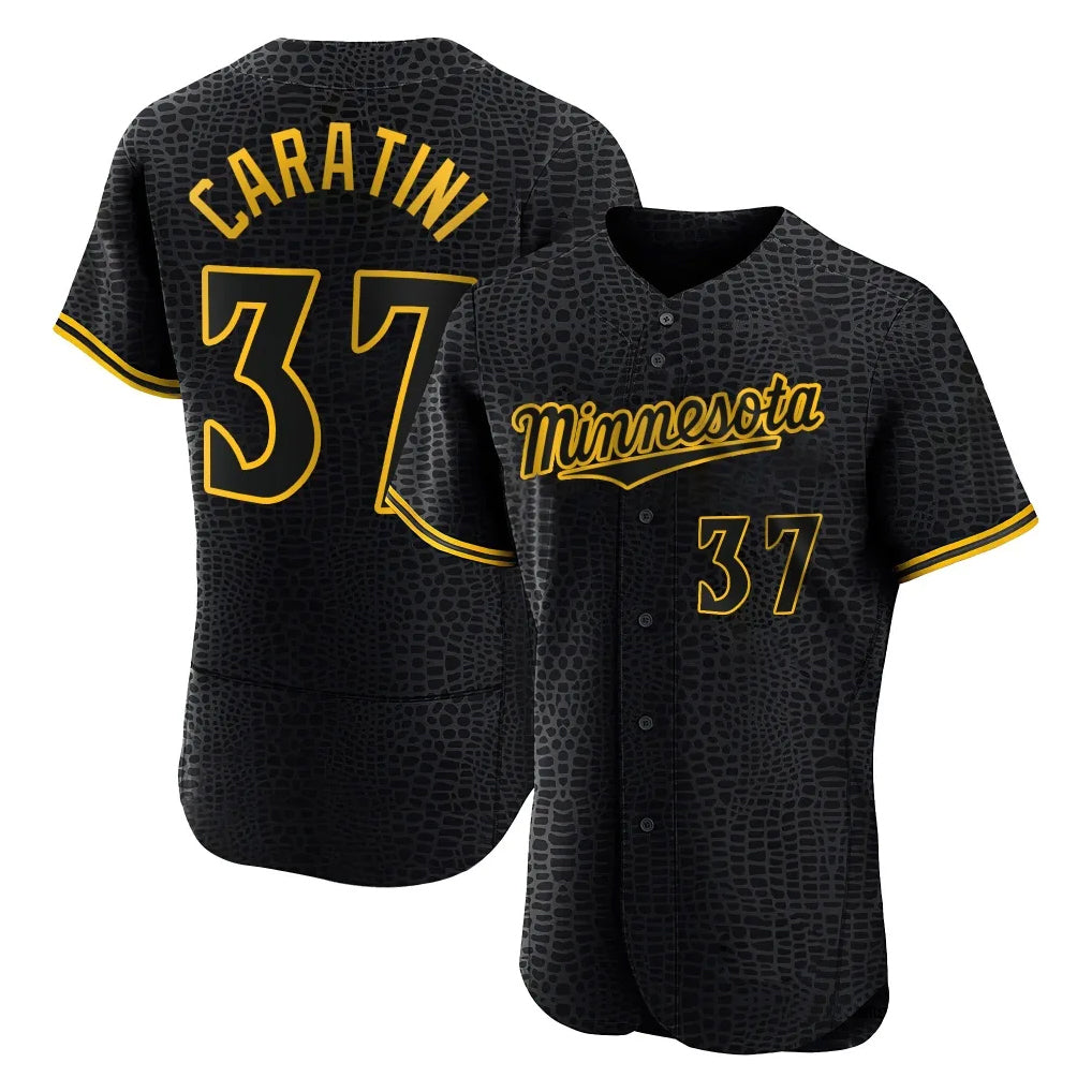 Cooneas M.Twins #37 Victor Caratini Player Black Snake Skin City Home Limited Elite Stitched Jerseys