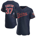 Cooneas M.Twins #37 Victor Caratini Player Navy 60th Home Limited Elite Stitched Jerseys