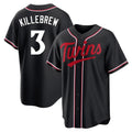Cooneas M.Twins #3 Harmon Killebrew Player Black Fashion Out Home Limited Stitched Jerseys