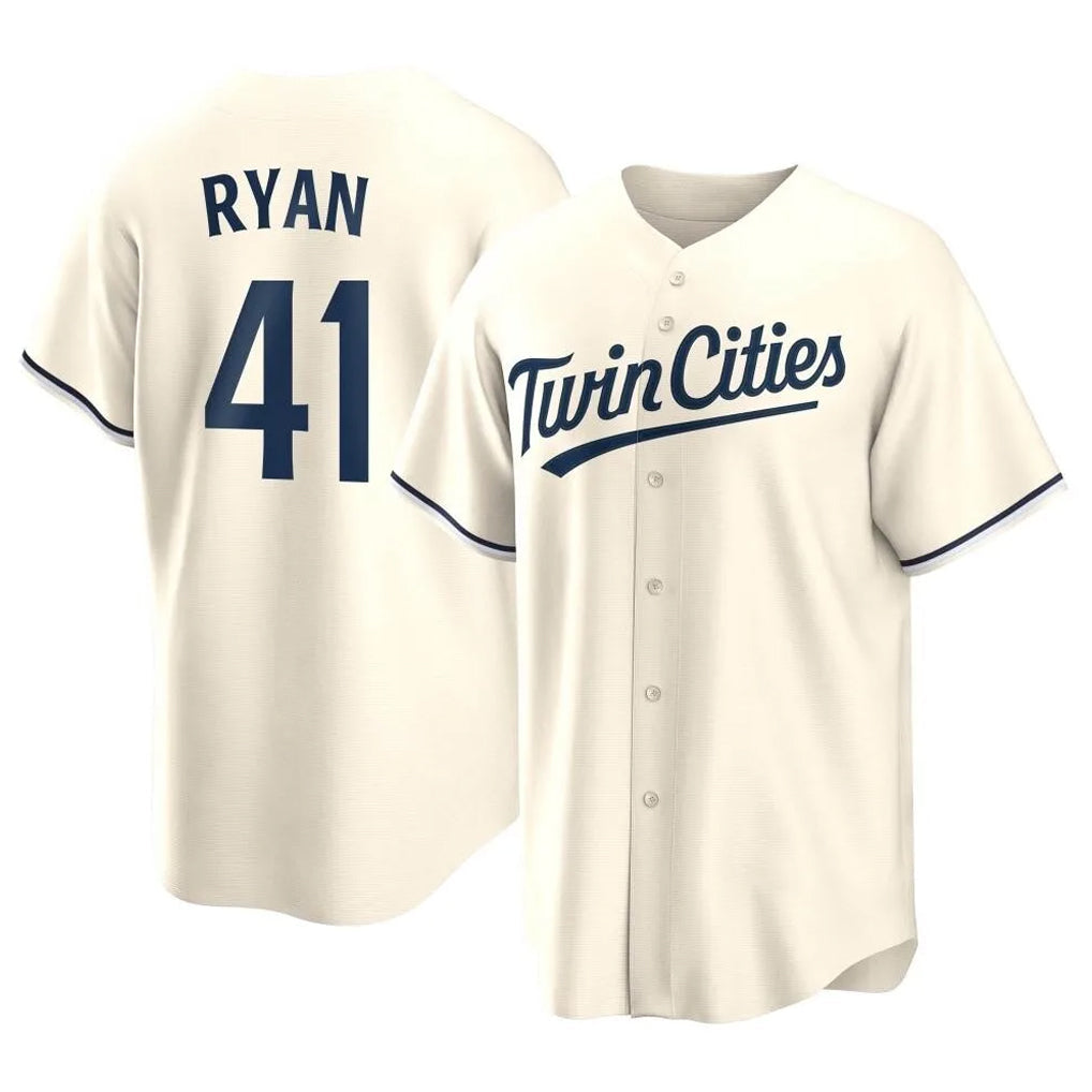 Cooneas M.Twins #41 Joe Ryan Player Cream Game Limited Home Stitched Jerseys
