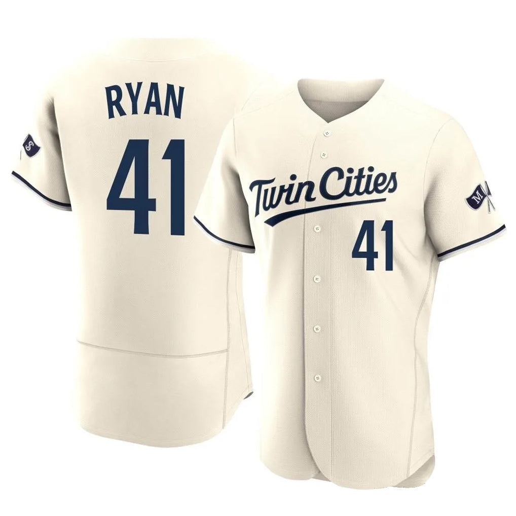 Cooneas M.Twins #41 Joe Ryan Player Cream Home Limited Elite Stitched Jerseys